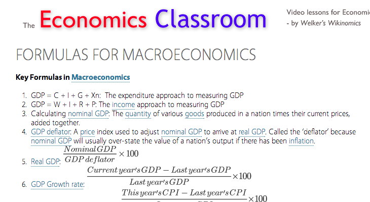 MACROECONOMICS FORMULAS EPUB MACROECONOMICS FORMULAS EPUB